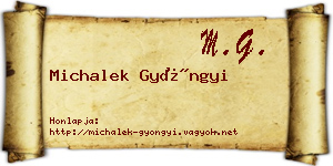 Michalek Gyöngyi névjegykártya